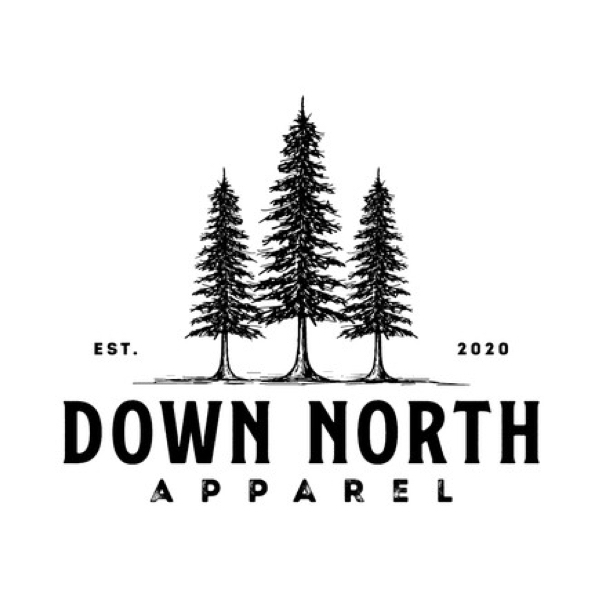Logo & Squarespace website with the title 'Down North Apparel'