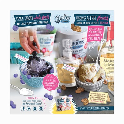 Fun and personalized recipes for an Ice Cream trade show banner