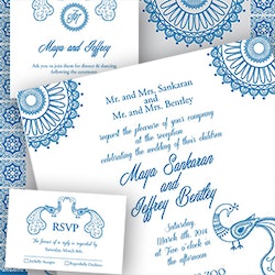 Logo design for Maya & Jeff Wedding Invitation (Indian Theme) by Caro_79