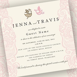 Logo design for Wedding Invitation for a pair of Lovebirds! by Jaci