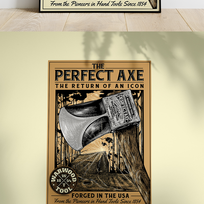 Vintage 'The Perfect Axe' Poster Design